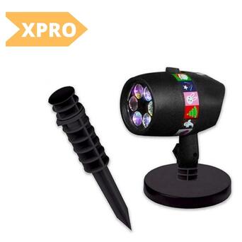 Новорічний лазерний проектор XPRO Christmas STAR Shower SLIDE № 87 чорний (GR-62_309) фото №1