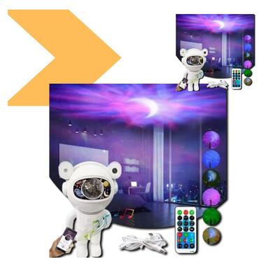 Ночник-проектор космонавт XPRO динамик+Bluetooth 42843-astro_460 фото №2