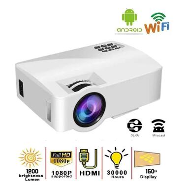 Портативний мультимедійний проектор LEJIADA A8 WIFI (Білий) фото №4