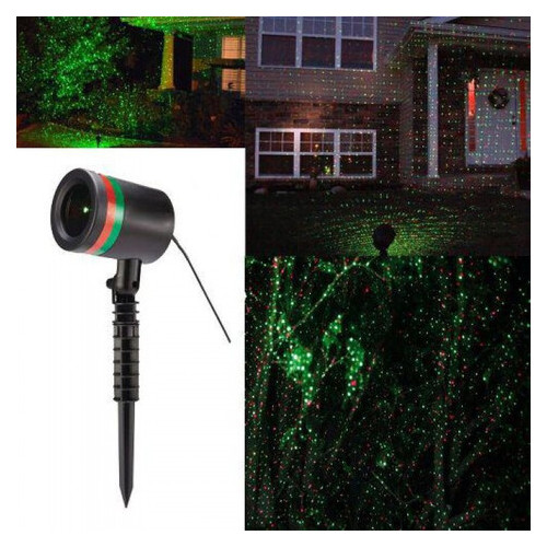 Вуличний лазерний проектор Star Shower 8001 (4051), Чорний фото №1
