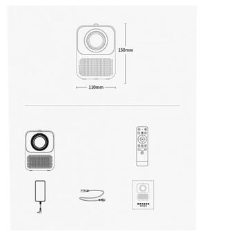 SMART проектор Full HD (1920*1080) для дому Xiaomi Wanbo T2 MAX 3500 люмен з цифровою корекцією Аеромиш в комплекті (Wanbo T2 Max_7599) фото №10
