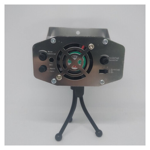 Лазерный проектор Ukc HJ08 стробоскоп диско лазер 4 в 1 + тринога Серый 4053 фото №4