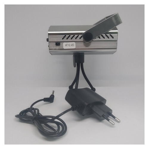 Лазерный проектор Ukc HJ08 стробоскоп диско лазер 4 в 1 + тринога Серый 4053 фото №6