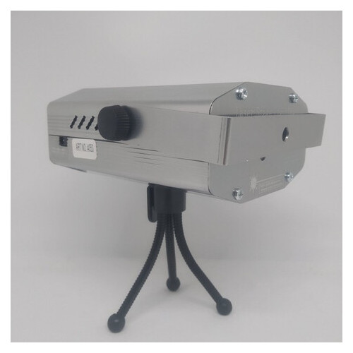 Лазерный проектор Ukc HJ08 стробоскоп диско лазер 4 в 1 + тринога Серый 4053 фото №1