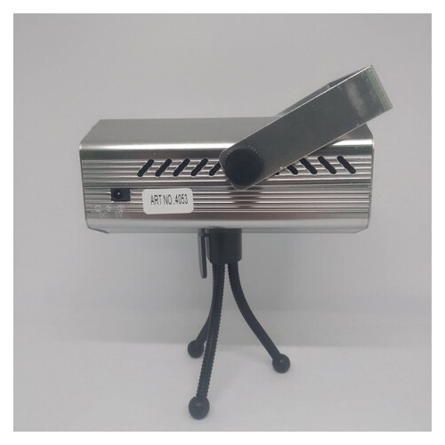 Лазерный проектор Ukc HJ08 стробоскоп диско лазер 4 в 1 + тринога Серый 4053 фото №5