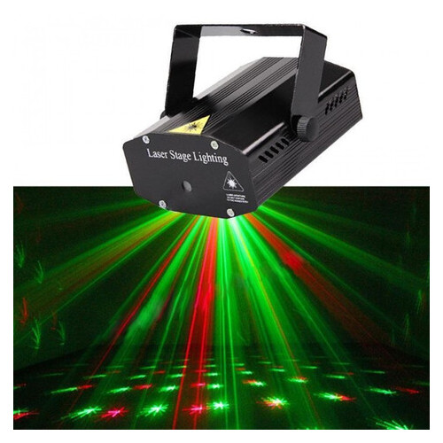Лазерный проектор Ukc HJ08 стробоскоп диско лазер 4 в 1 + тринога Чёрный 4053 фото №5