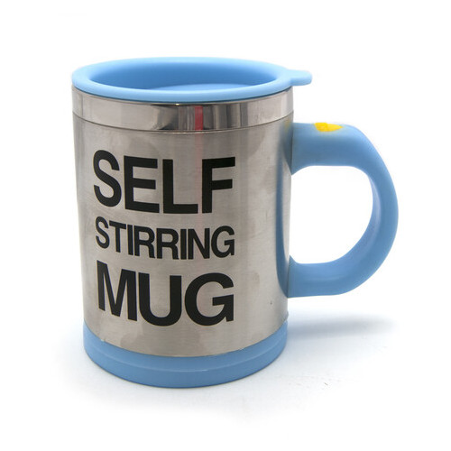 Чашка мішалка Self Stirring Mug метал Чорна фото №6