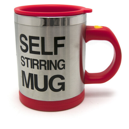 Чашка мішалка Self Stirring Mug метал Чорна фото №7