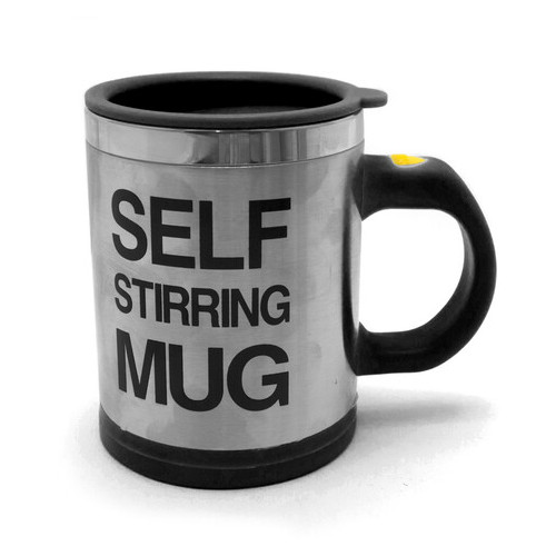 Чашка мішалка Self Stirring Mug метал Чорна фото №5