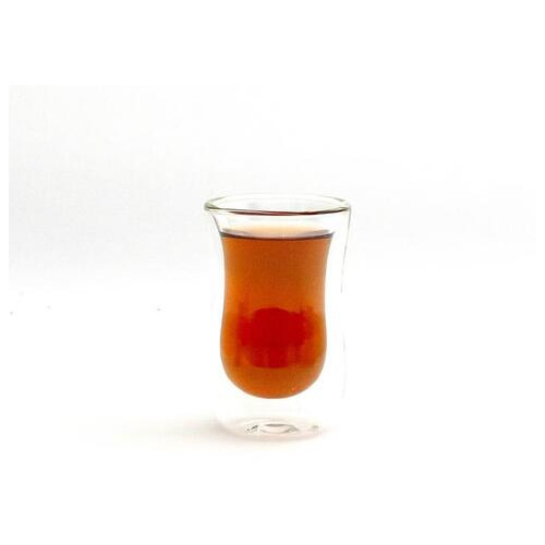 Склянка з подвійними стінками для латте, кави та чаю фігурна 200 мл Н-114 фото №3