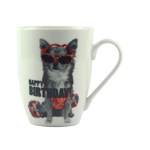 Чашка OOTB З днем народження з псом порцелянова фото №1