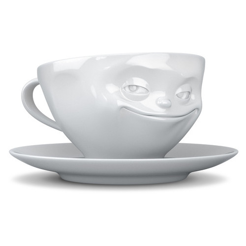 Чашка з блюдцем для кави Tassen Хитра посмішка (200 мл), фарфор фото №2