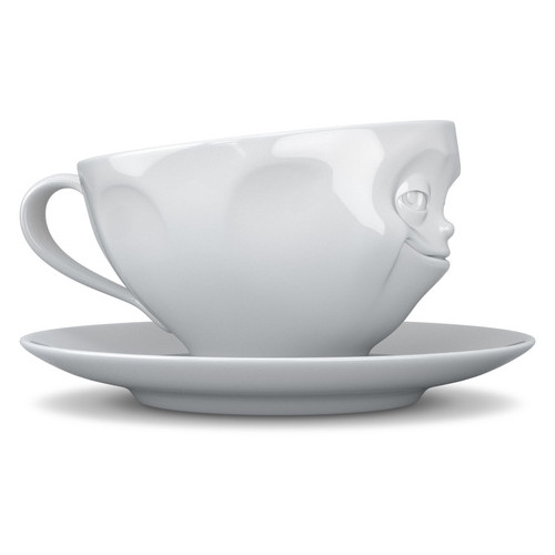 Чашка з блюдцем для кави Tassen Хитра посмішка (200 мл), фарфор фото №1