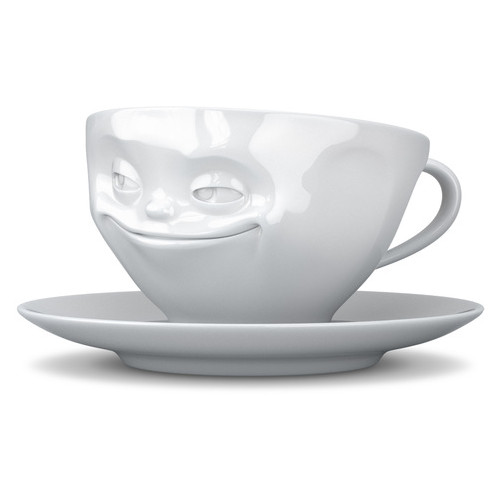 Чашка з блюдцем для кави Tassen Хитра посмішка (200 мл), фарфор фото №6