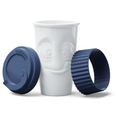 Чашка з кришкою Tassen Смакота, (400 мл), порцеляна, синій фото №1