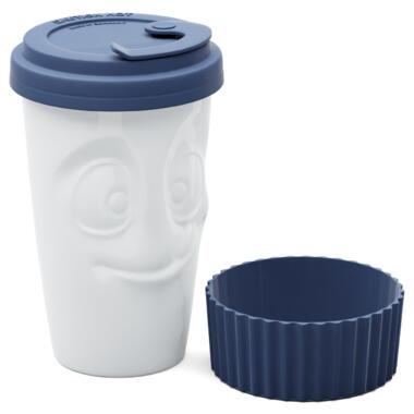 Чашка з кришкою Tassen Смакота, (400 мл), порцеляна, синій фото №3