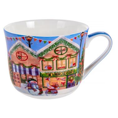 Чашка порцелянова Lefard Різдвяні магазини 470 мл різнобарвна (924-731) фото №1