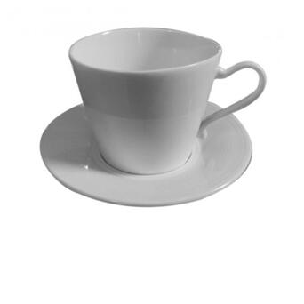 Чашка з блюдцем SNT 13641-01-00 200 мл біла фото №1