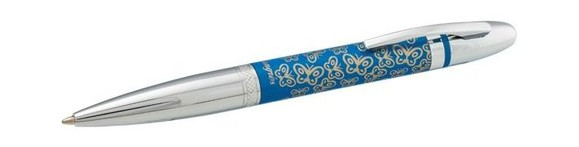 Подарочный набор Langres Papillon ручка шариковая c крючком для сумки, синий LS.122010-02 фото №2