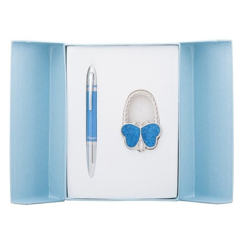 Подарунковий набір Langres Lightness кулькова ручка з гачком для сумки, синій LS.122030-02 фото №1