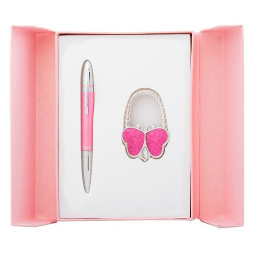 Подарунковий набір Langres Lightness кулькова ручка з гачком для сумки, рожевий LS.122030-10 фото №1