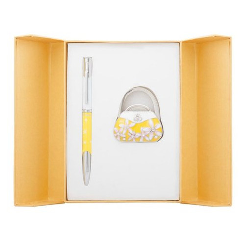 Подарунковий набір Langres Sense кулькова ручка з гачком для сумки, жовтий LS.122031-08 фото №1