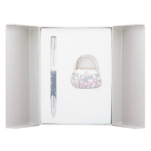 Подарочный набор Langres Sense ручка шариковая c крючком для сумки, серый LS.122031-09 фото №1