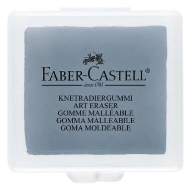 Ластик Faber-Castell «Клячка» Kneadable Art в пластиковой коробочке, серый (24291) фото №1