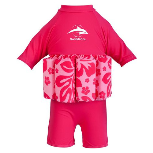 Купальник-поплавок Konfidence Floatsuits S 1-2 роки Hibiscus/Pink (FS05-B-02) фото №1