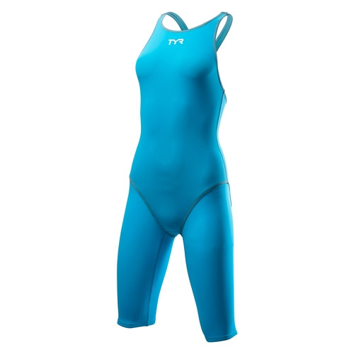 Жіночий стартовий костюм TYR Womens Thresher Open Back Swimsuit Blue/Grey (850) 32 (TPSFO6A-850-32) фото №3