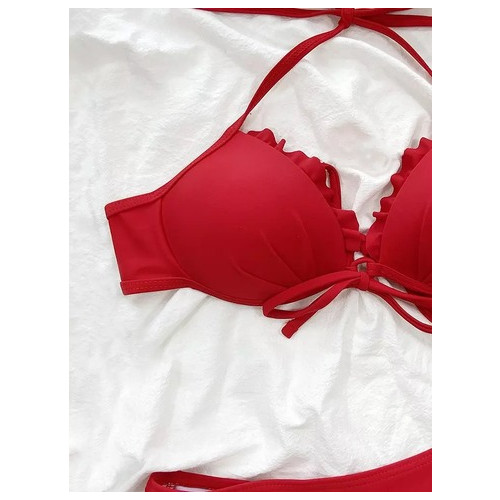 Жіночий купальник роздільний Fashion S 7686 червоний фото №4