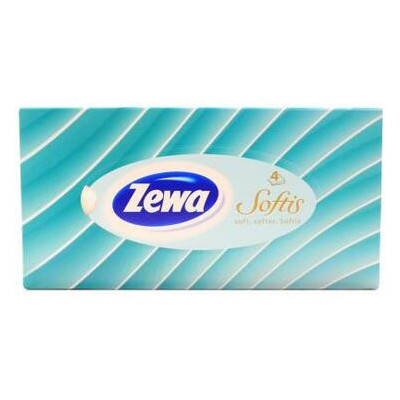 Носові хустки Zewa Softis Box 4-шарові 80 шт (7322540441574) фото №1