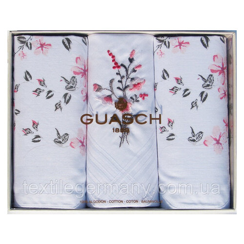  Женские хлопковые носовые платки Guasch Angora 98 SU1-03 Белый фото №1