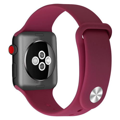 Ремешок UWatch Silicone Strap for Apple Watch 38/40 mm Rose Red #I/S фото №2