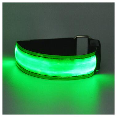 Світлодіодний LED браслет на руку для бігу спорту Green фото №2