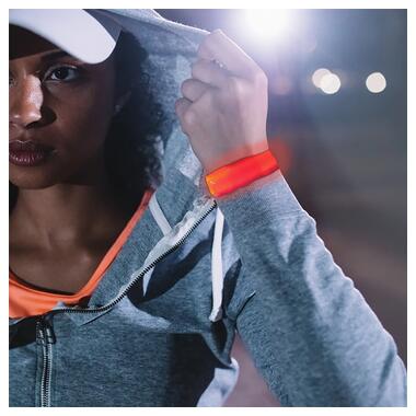 Світлодіодний LED браслет на руку для бігу спорту Red фото №4