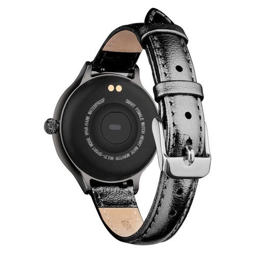 Фітнес-браслет Lemfo Fashion M9 leather с измерением давления (Чорний) фото №4