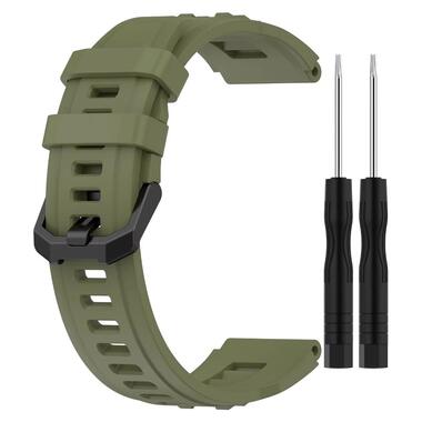 Силіконовий ремінець Primolux для смарт-годинника Amazfit T-Rex Ultra (A2142) - Army Green фото №1