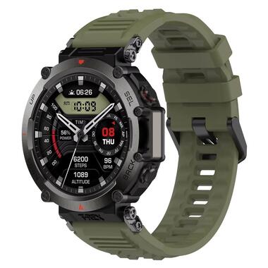 Силіконовий ремінець Primolux для смарт-годинника Amazfit T-Rex Ultra (A2142) - Army Green фото №3