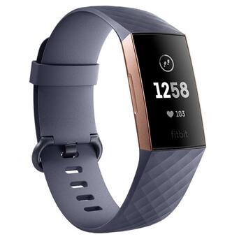 Фітнес-браслет Fitbit Charge 3 Rose Gold/Blue Gray FB409RGGY фото №1