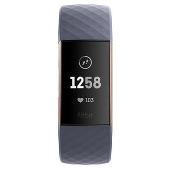 Фітнес-браслет Fitbit Charge 3 Rose Gold/Blue Gray FB409RGGY фото №2