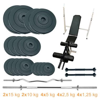 Лава для жиму з набором штанг та гантелей Newt Gym Scott Plus Set Pro 100 kg (NE-SKM-PL-SCP-100) фото №1