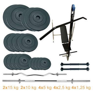 Лава для жиму з набором штанг та гантелей Newt Gym Scott Plus Set Pro T 100 kg Newt (NE-SKM-PL-ST-100) фото №1