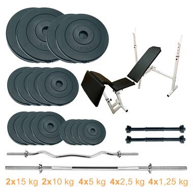 Лава для жиму з набором штанг та гантелей Newt Gym Scott Set Pro 100 kg Newt (NE-SKM-PL-SCOT-100) фото №1