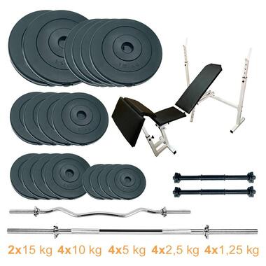 Лава для жиму з набором штанг та гантелей Newt Gym Scott Set Pro 120 kg Newt (NE-SKM-PL-SCOT-120) фото №1