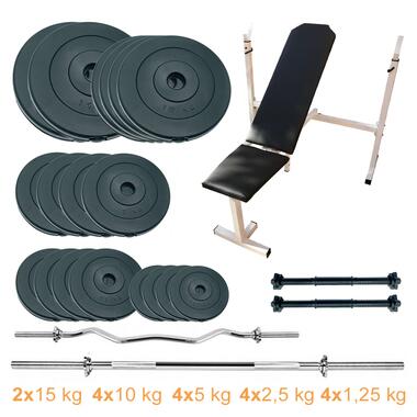 Лава для жиму з набором штанг та гантелей Newt Gym Set Pro 120 kg Newt (NE-SKM-PL-SET-120) фото №1