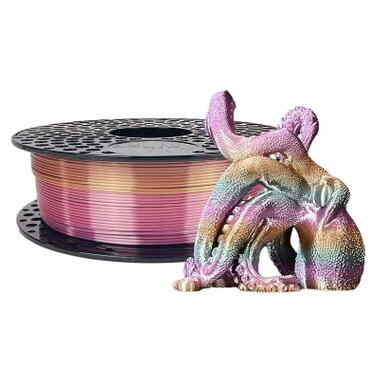 Пластик для 3D-принтера AzureFilm PLA SILK 1,75 мм 1 кг Rainbow Tropicana (FL171-2463) фото №1