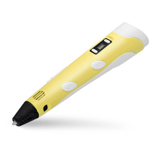3D ручка для рисования с экраном Ukc + пластик 100м Желтый фото №3