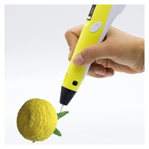 3D ручка для рисования с экраном Ukc + пластик 100м Желтый фото №6