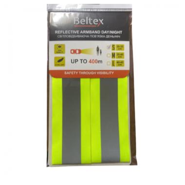 Світловідбиваюча повязка Beltex жовта день/ніч S 30-35см (BX70400) фото №1